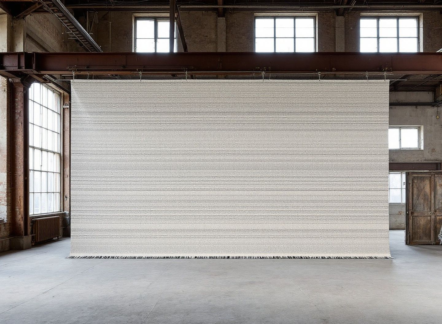 Hedda Lindqvist, Skagerrak, January to December 2024, 2025, linen and wool, 400 x 260 cm