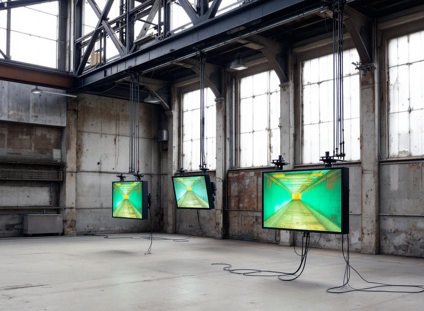 Kester Ellul, Load-Bearing, 2025, nine channel video installation, 47 min loop, installation view